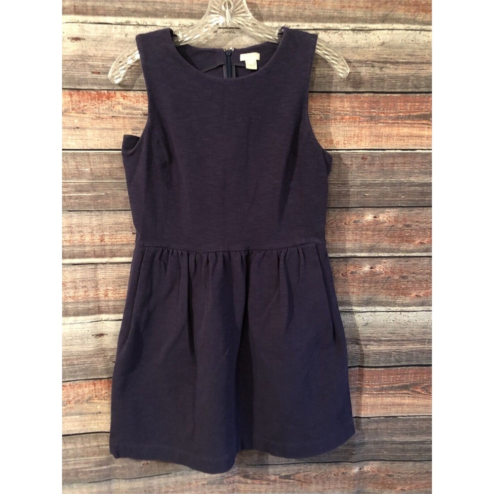J.crew Size Small Purple Sleeveless Zip Back Mini Dress